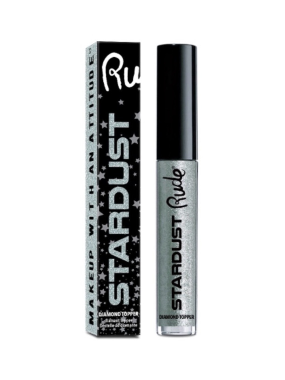 RUDE Stardust Diamond Topper Glitter Gloss - Silver